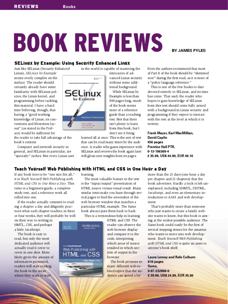 SELinux by Example: A Review Guide | PDF