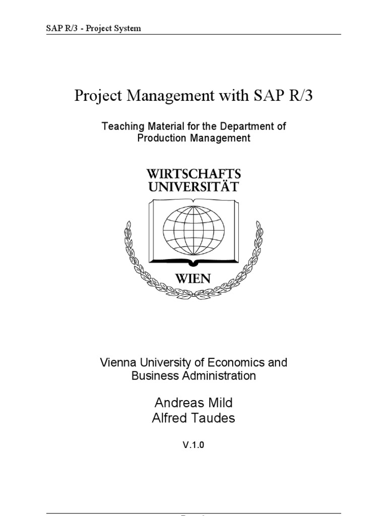 SAP R/3 Project Management Overview | PDF | Computers