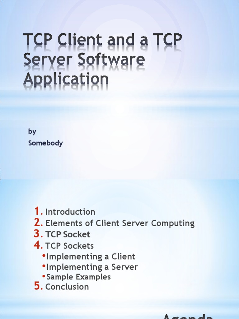 TCP Client - Server PowerPoint | PDF | Port (Computer Networking ...
