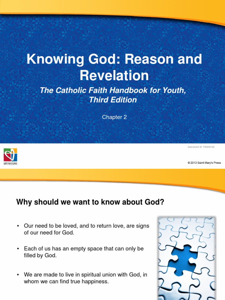 Knowing God Reason and Revelation The Catholic Faith Handbook for