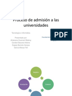 Proceso de admisión a las universidades