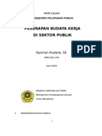 Budaya Kerja Aparatur Pemerintah