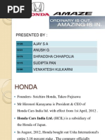 A Case Study On Honda Amaze