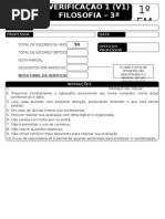 V1 Filosofia - 1ª série EM - 3ª ETP