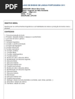 Plano de Ensino de Lingua Portuguesa 2011 (1)