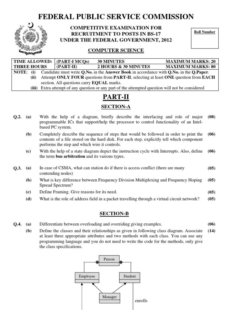Computer Science Board Paper PDF Array Data Structure Computer