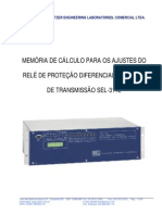 Roteiro de Ajustes Sel-311l