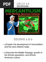 Mercantilism and Slavery in America
