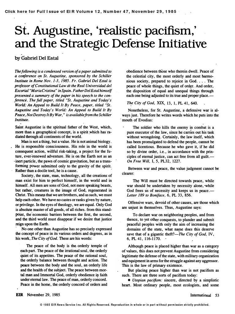 Eirv12n47-19851129 053-St Augustine Realistic Pacifism | PDF ...