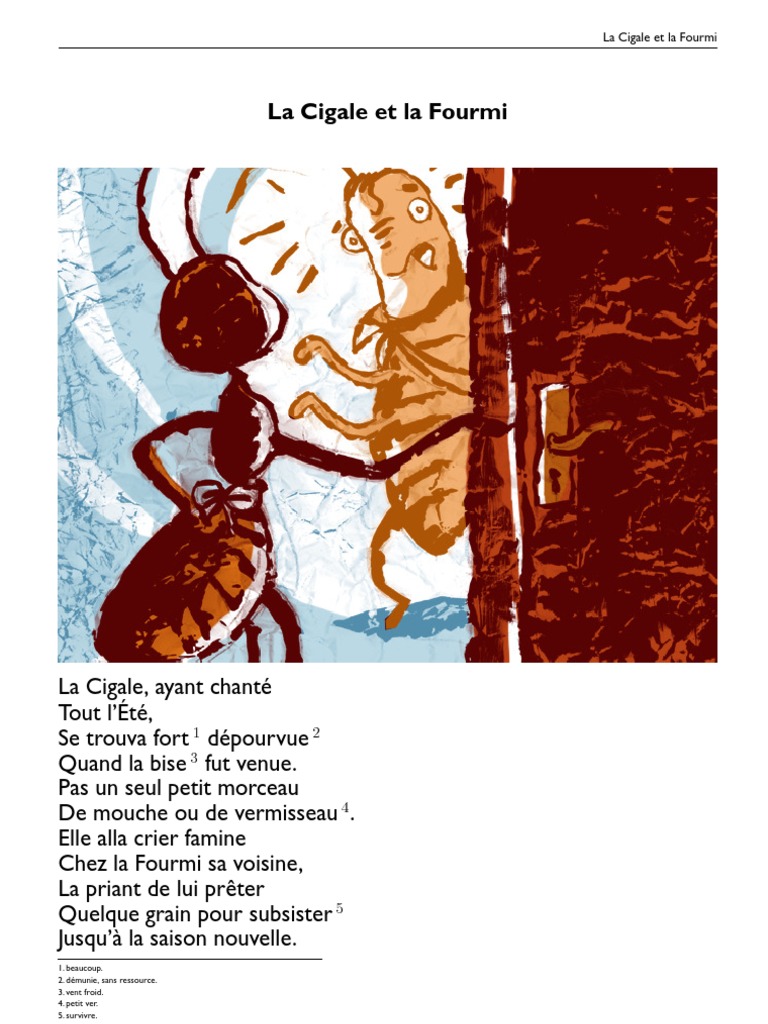 Illustration La Cigale Et La Fourmi Cm1 La Cigale Et La Fourmi-Biblidpoe 003 | PDF | Échecs | Théorie (échecs)