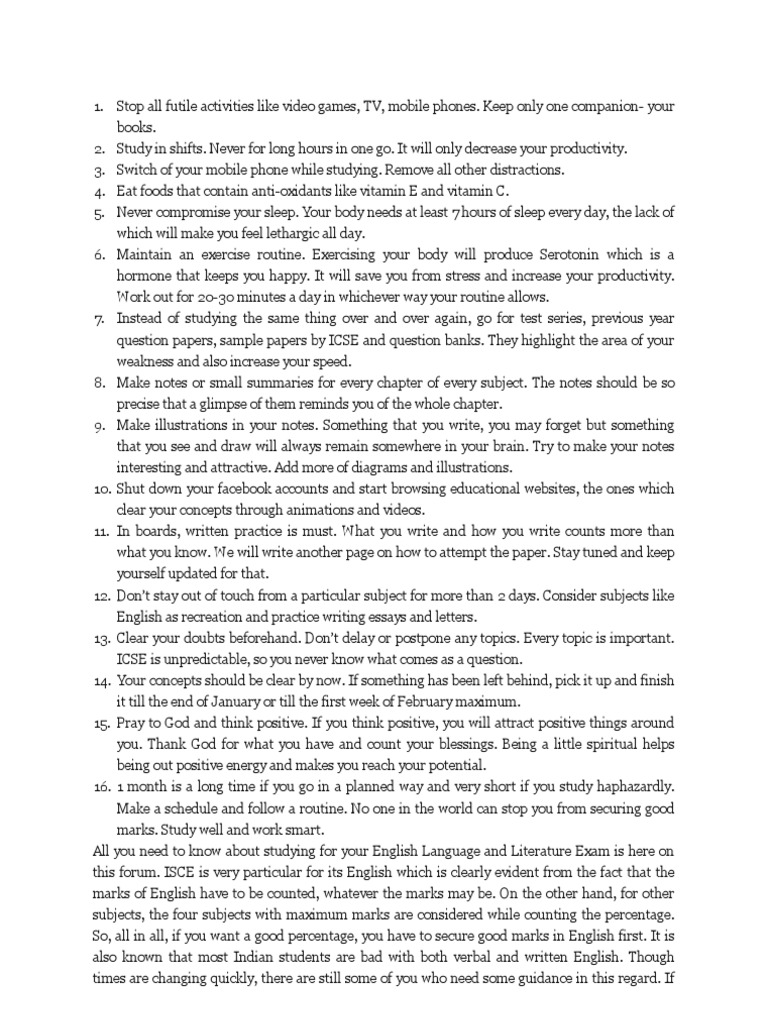 Icse Study Tips Pdf English Language Poetry