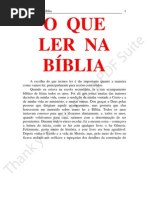 05 - O QUE LER NA BÍBLIA