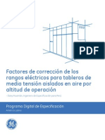 Factores de corrección por altitud de operación - GE