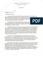 Letter For Rep Engel 19 Aug 13 From Chairman of The Joint Chiefs of Staff Gen. Dempsey