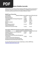 Download Top 10 Innovation Studies Journals by Yanuar Nugroho SN16203324 doc pdf