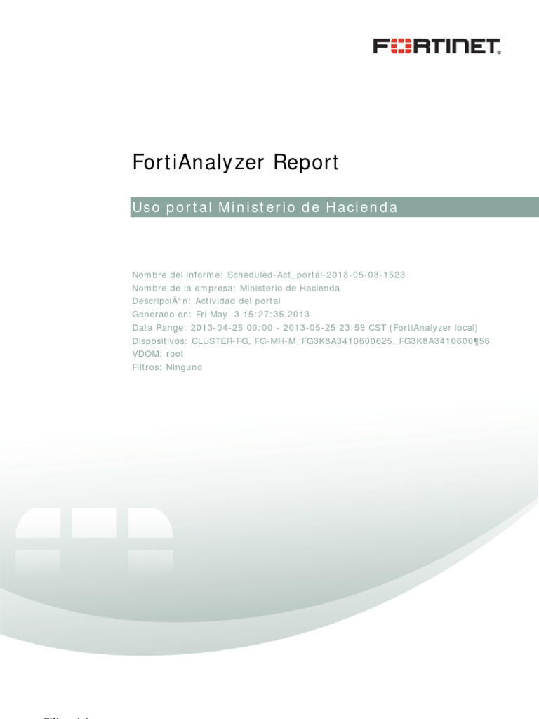 FortiAnalyzer Report | PDF | Software de red basado en protocolo de ...