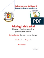 Historia y Fundamentos de La Psicología de La Salud