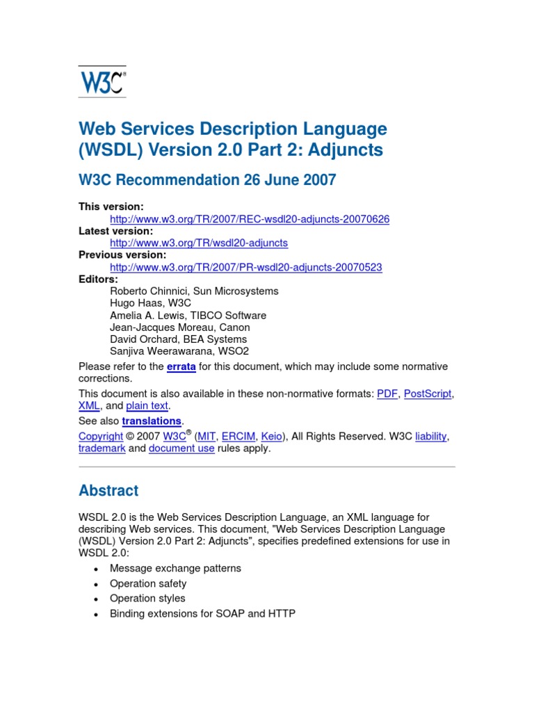 WSDL20 p2 PDF Soap Xml Schema