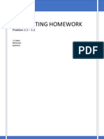 Accounting Homework: Problem 1.1 - 1.2