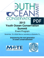 2013 Youth Ocean Conservation Summit Program