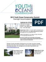 2013 Youth Ocean Conservation Summit Accommodation Options