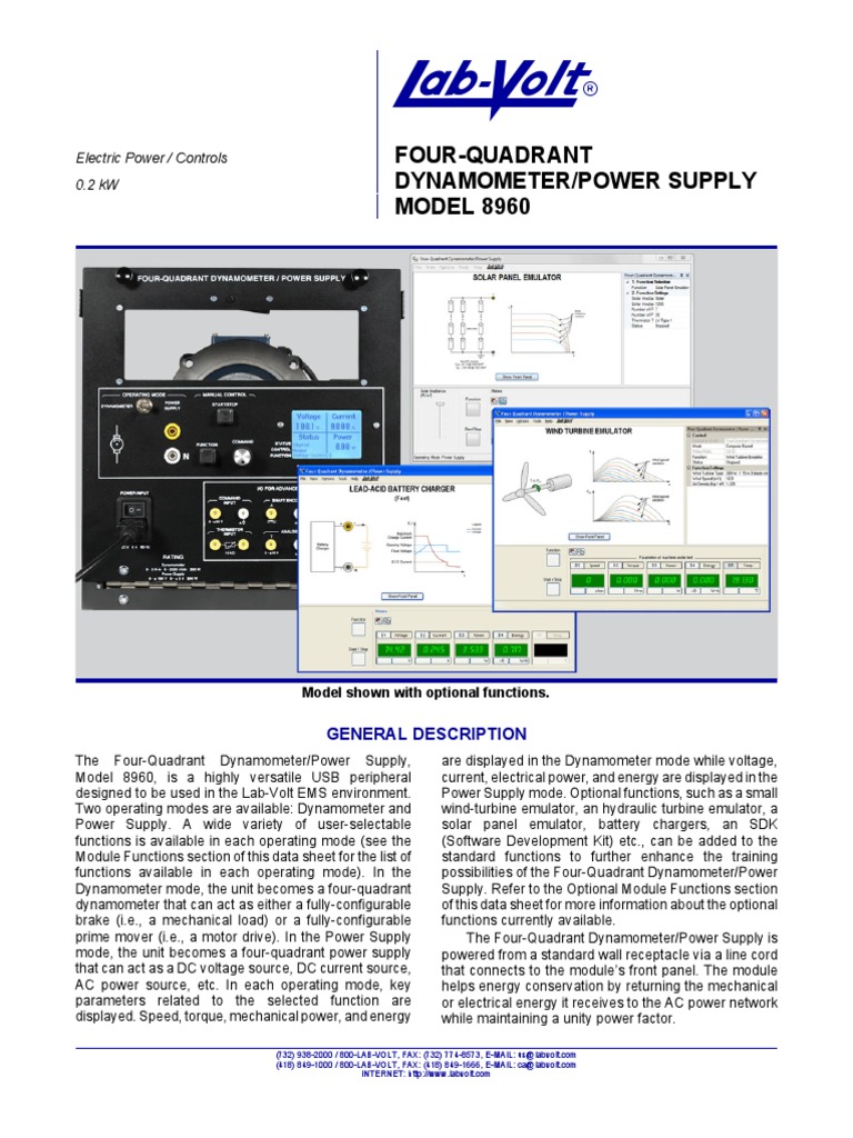 Four Quadrant Battery Charger Power Supply