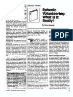 Episodic Volunteering