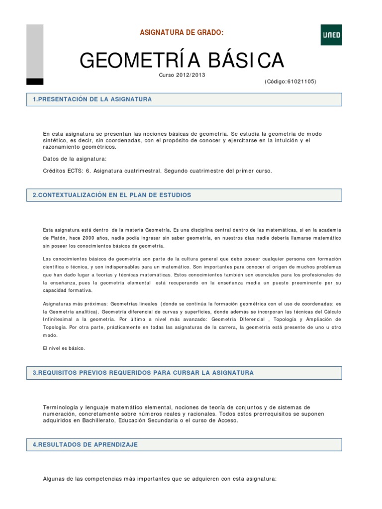 Geometria Basica | PDF | Axioma | Geometría