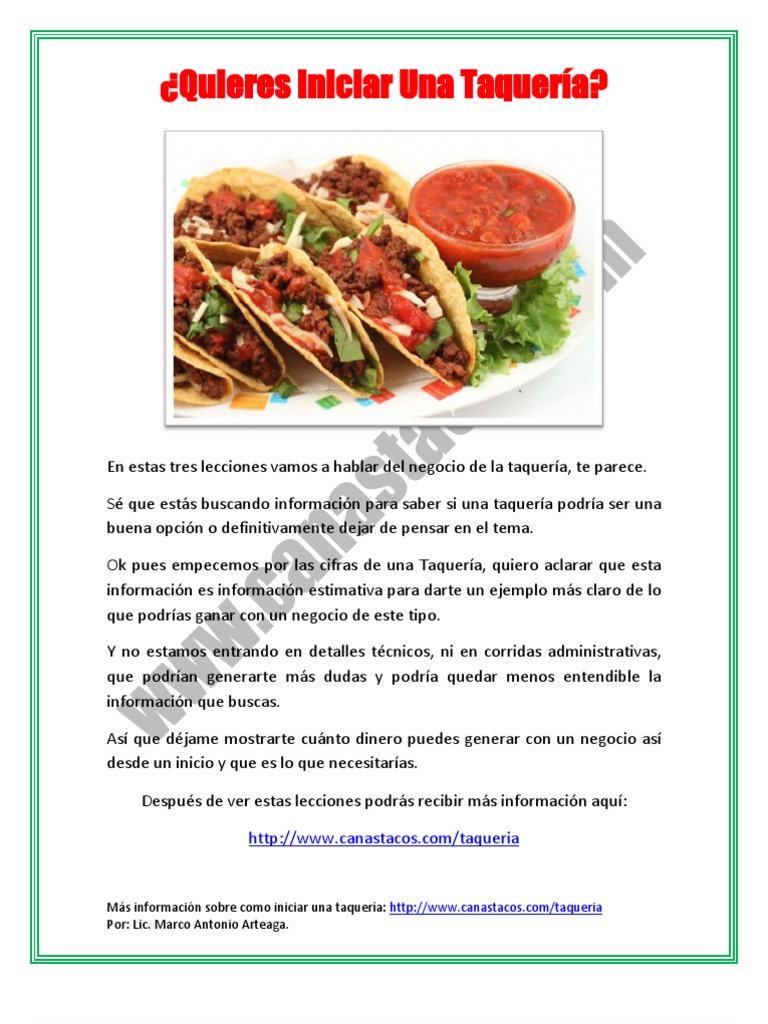 Taqueria Foods Marketing