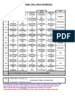 Schedule Fall 2013