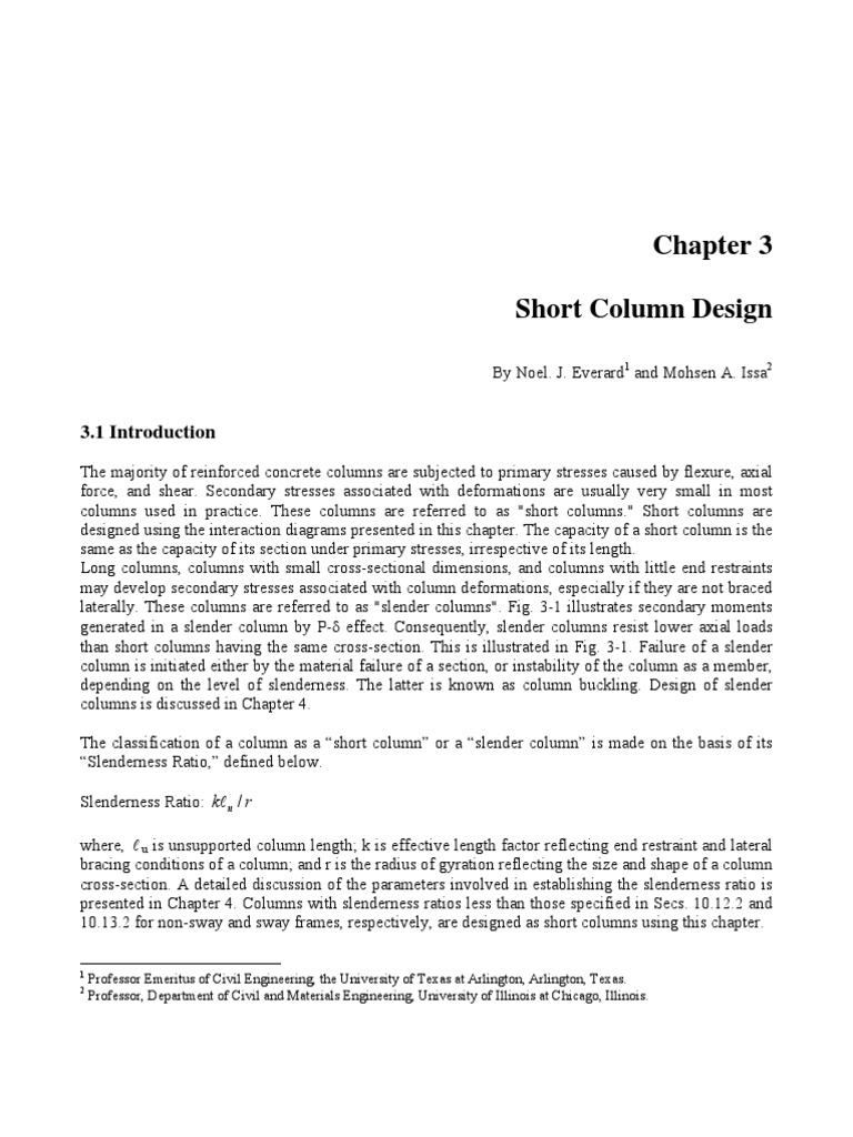 Short Column Design | PDF