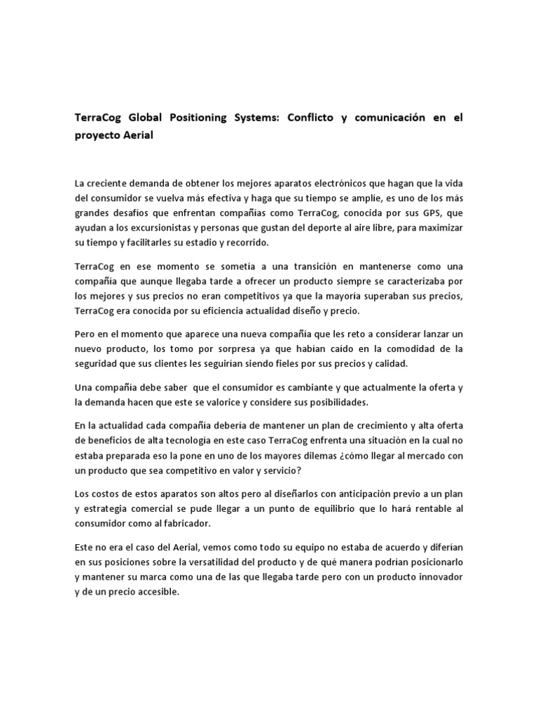 TerraCog Global Positioning Systems PDF Producto (Negocio) Precios