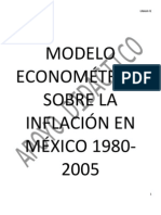 Modelo Econometrico Economia Mexicana Inflacion