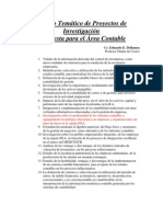 Listado Temático de Proyectos de Investigación