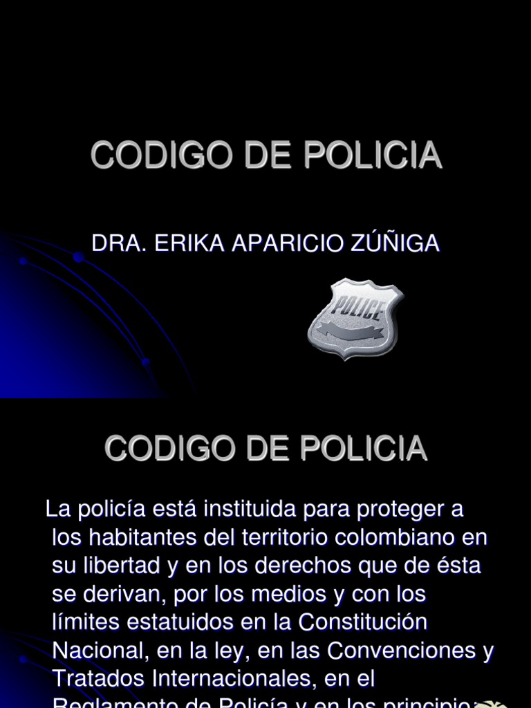 Codigo de Policia Policía Regulación