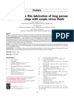 On The Squeeze Film Lubrication of Long Porous Journal Bearings With Couple Stress Fluids