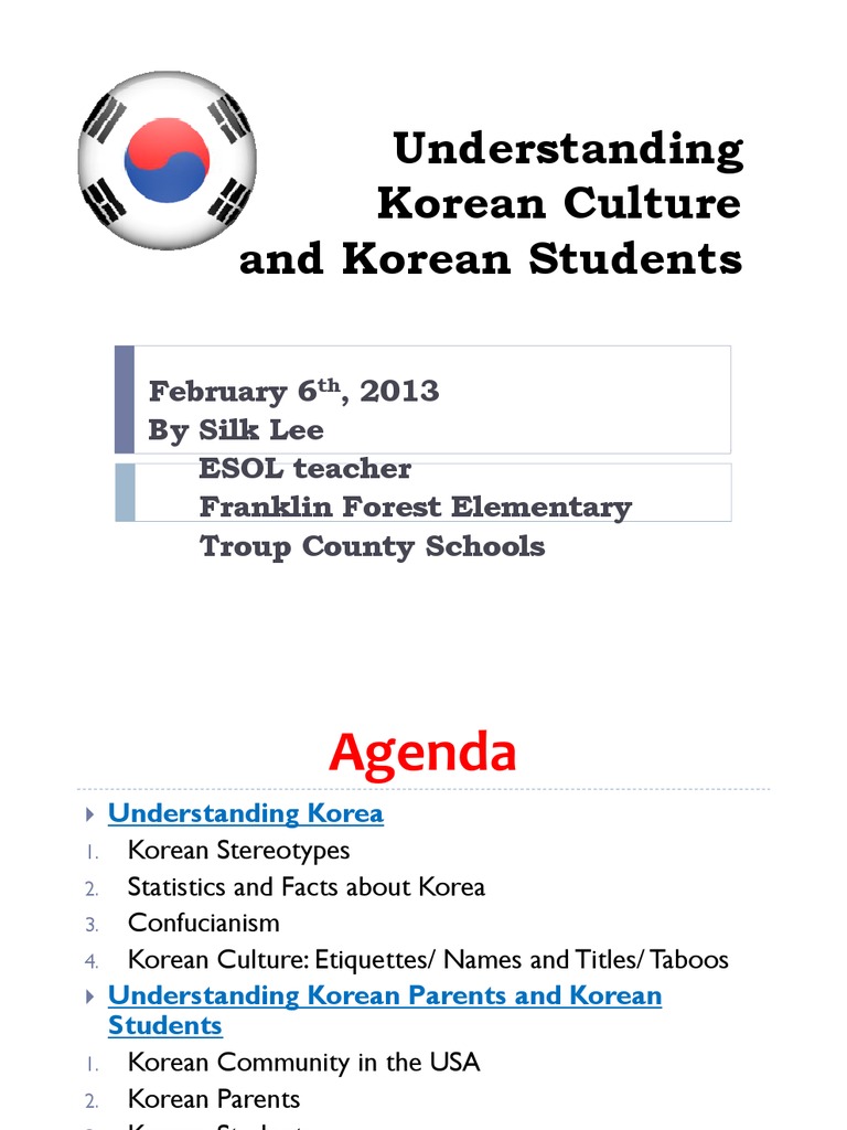 Understanding Korean Culture And Korean Students Pdf South Korea