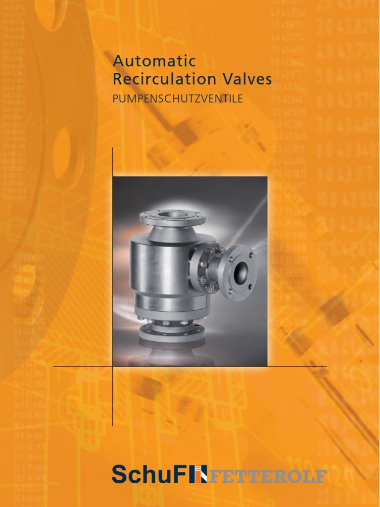 Automatic Recirculation Valve Brochure PDF Valve Pump