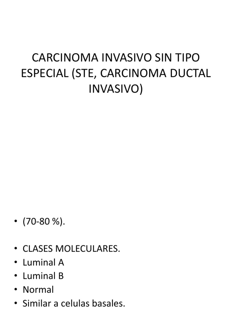Carcinoma Invasivo Sin Tipo Especial (Ste PDF
