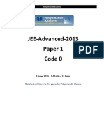 Solutions Code 0 JEEAdvanced2013 VMC Solved
