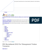 EIL Recruitment 2013 for Management Trainee Vacancies _ Government Jobs in India - Govt Jobs _ Bank Jobs _ Railway Jobs _ Central _ State Government Jobs _ Employment News