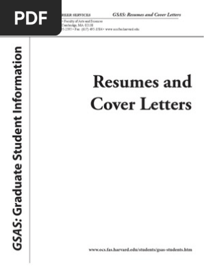Resume and Cover Letters-Harvard