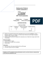 TSSM 2005 Examination 1 TSSM 2005 Examination 1