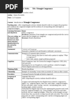 Download Lesson Plan CLIL -Congruent Triangles by Giulio Prevedello SN162178282 doc pdf