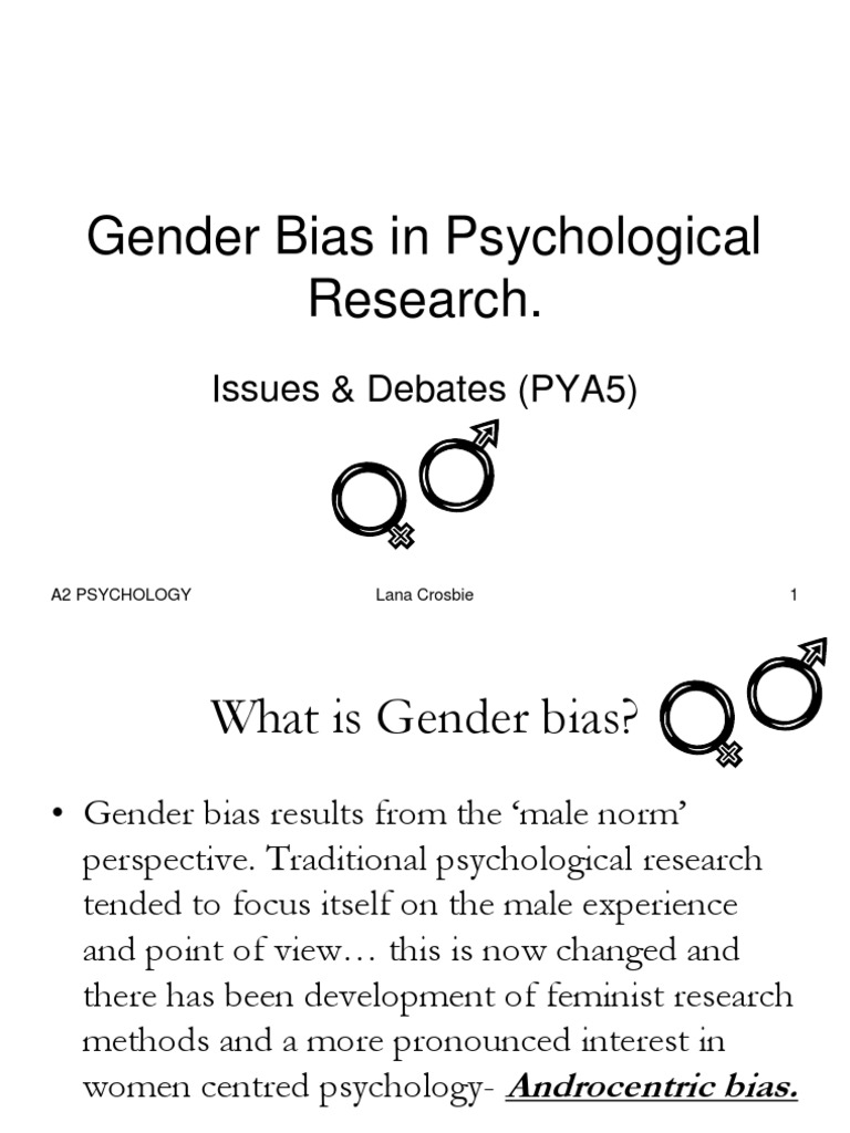 research questions on gender bias