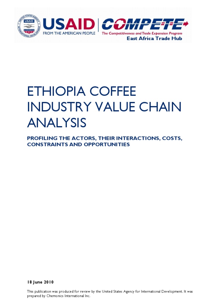 Ethiopian Coffee Industry Value Chain Analysis 2010 PDF Coffee Ethiopia