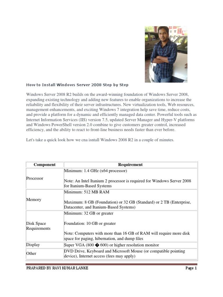 Step-by-Step Windows Server 2008 Install | PDF | Windows Server 2008 ...
