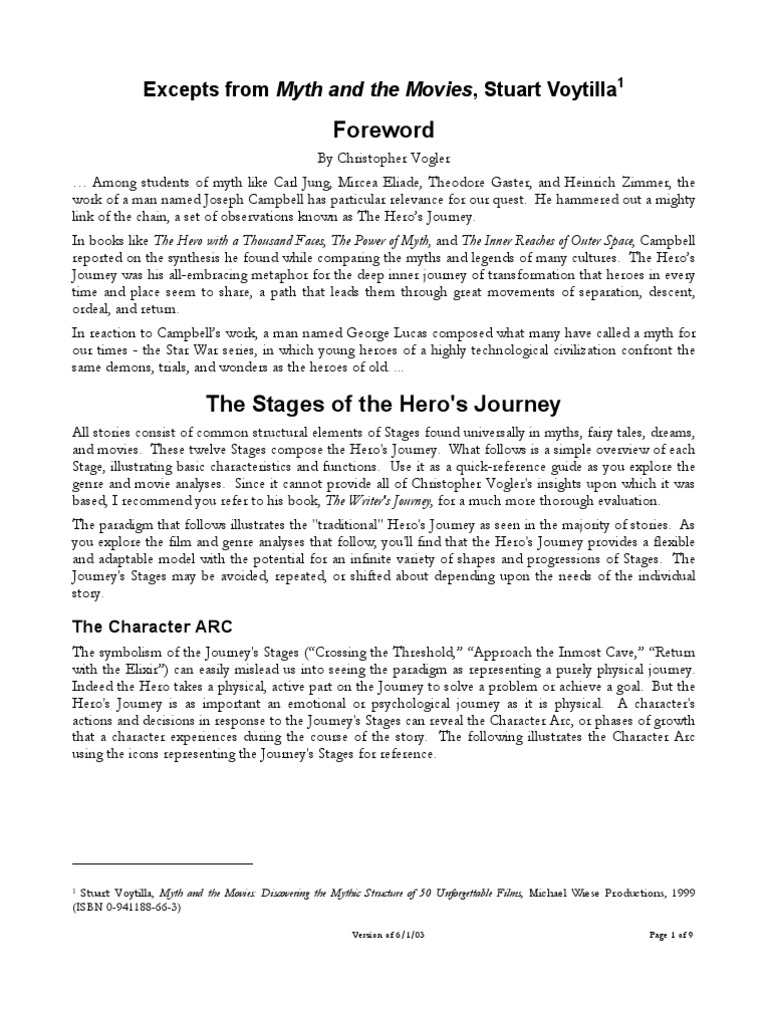 Stages of The Hero's Journey | PDF