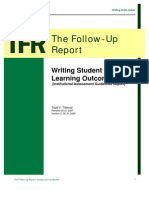 The Follow-Up: Writing Student Learning Outcomes