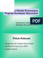 Proses Dan Metode Perencanaan Program Kesehatan Masyarakat